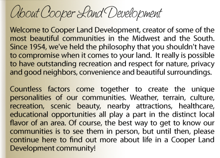 ABOUT COOPER LAND DEVELOPMENT